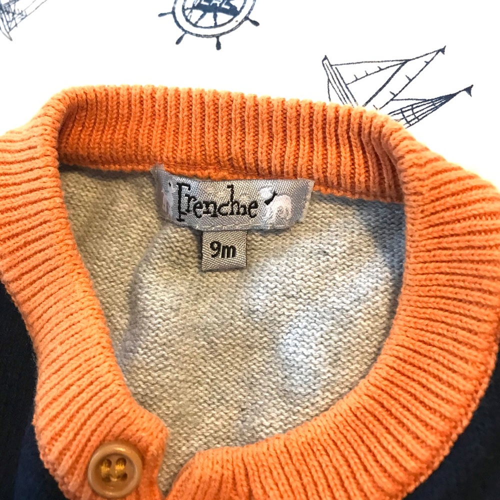 Knit baby onesie romper by Frenchie size 9 months - Picture 3 of 3